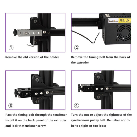 IdeaFormer The new X-axis synchronous belt straightening tensioner is suitable for 2020 aluminum profiles and is suitable for CR10 CR10S Ender-3 models