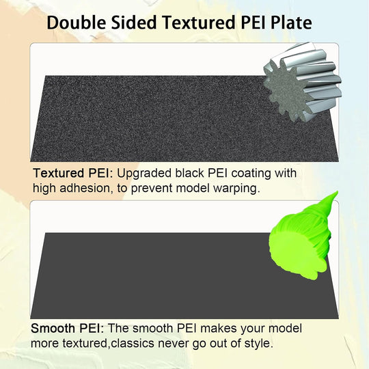 IdeaFormer Textured PEI+Smooth PEI Black Spring Steel Build Plate, 235x235mm for Creality K1C/K1/SE/Ender 5 S1/Ender 3/Ender 3 Pro/Ender 3 V2/Ender 3 S1 Pro/Ender 3 Neo