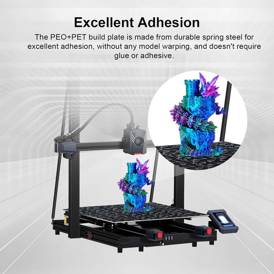 IdeaFormer Diamond PEO+Carbon Fiber PET Spring Steel Build Plate, 430×430mm for Anycubic Kobra 2 Max/for Elegoo Neptune 3 Max/Neptune 4 Max