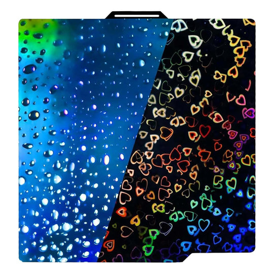 IdeaFormer Rainbow Confetti PEF+Galaxy PEY Spring Steel Build Plate, 257×257mm for Bambu Lab X1 X1C X1E P1P P1S A1