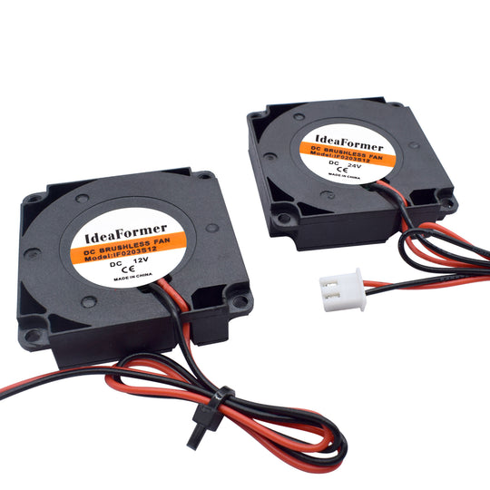 IdeaFormer 2Pcs 4010 12V&24V Cooling Turbo Fan Brushless 3D Printer Parts 2Pin For Extruder DC Cooler Blower Plastic Fans
