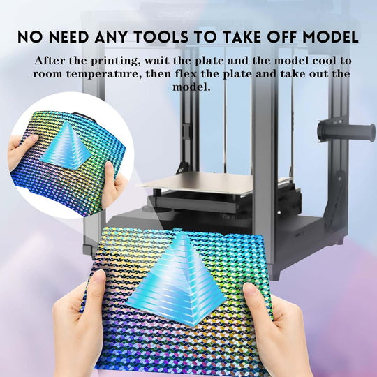 IdeaFormer Rainbow Mosaic Ball+Diamond Ball PEA Spring Steel Build Plate, 235x235mm for Creality K1C/K1/SE/Ender 5 S1/Ender 3/Ender 3 Pro/Ender 3 V2/Ender 3 S1 Pro/Ender 3 Neo