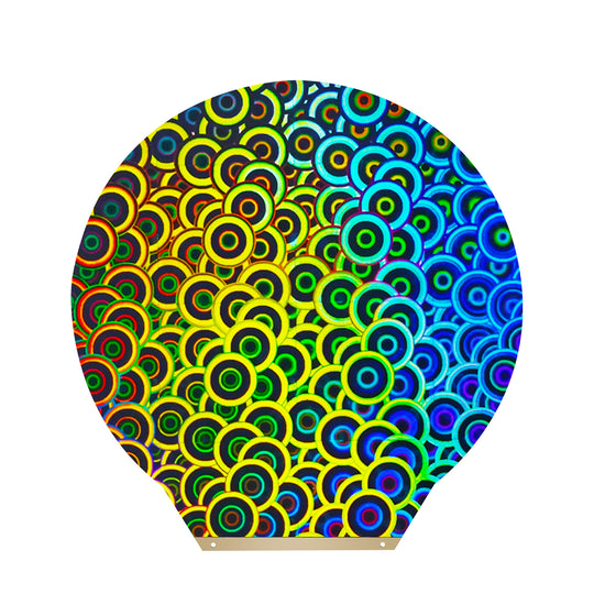 IdeaFormer Kaleidoscope PEK+Textured Gold PEI Spring Steel Build Plate,  Round 270mm for Flsum super racer/QQ/QQ-S-Pro