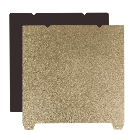 IdeaFormer Double Sided Textured Gold PEI Spring Steel Build Plate with Magnetic Plate, 235x235mm for Creality K1/K1 SE/K1C/Ender 3 S1/Ender 3 S1 Pro/Ender 5 S1/Ender 3 V3 SE/KE/Ender 3 V2/Neo