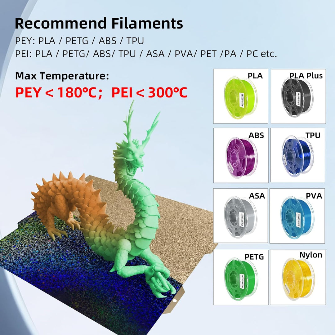 IdeaFormer Rainbow Starry PEY+Textured PEI Spring Steel Build Plate, 184×184mm for Bambu Lab A1 MIni
