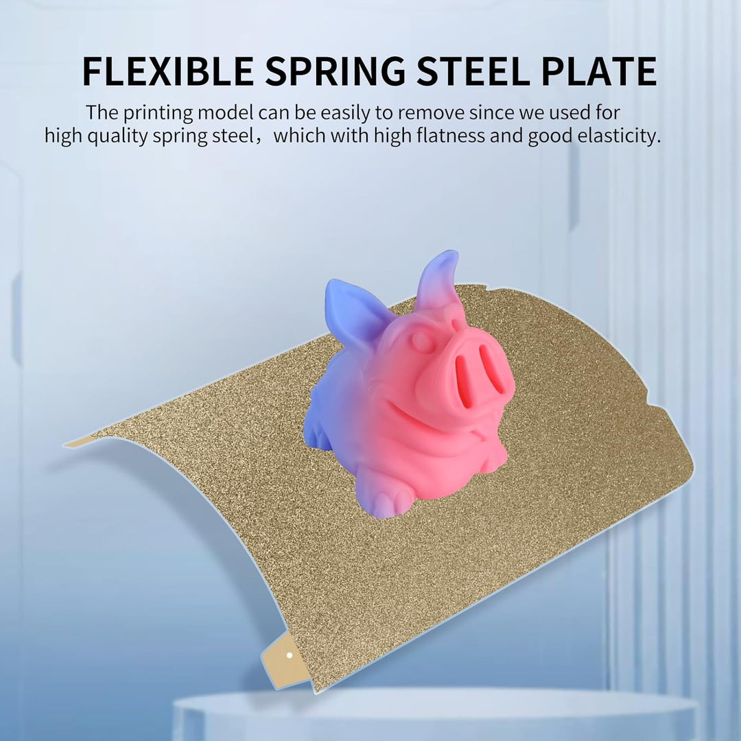 IdeaFormer Double Sided Textured Gold PEI Spring Steel Build Plate with Magnetic Plate, 235x235mm for Creality K1/K1 SE/K1C/Ender 3 S1/Ender 3 S1 Pro/Ender 5 S1/Ender 3 V3 SE/KE/Ender 3 V2/Neo