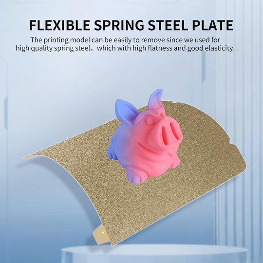 IdeaFormer Double Sided Textured Gold PEI Spring Steel Build Plate with Magnetic Plate, 235x235mm for Creality K1/K1 SE/K1C/Ender 3 S1/Ender 3 S1 Pro/Ender 5 S1/Ender 3 V3 SE/KE/Ender 3 V2/Neo