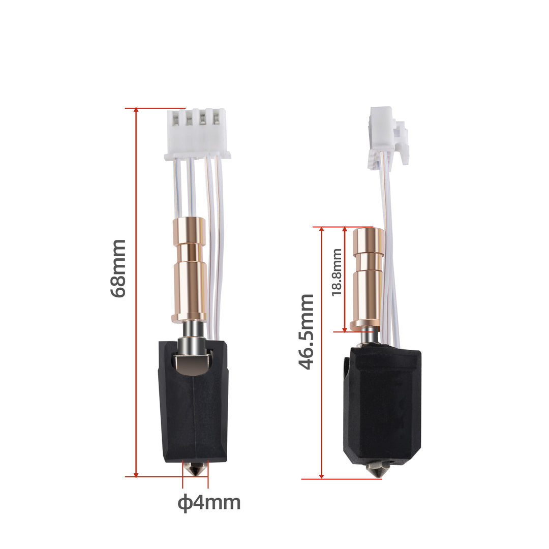 Upgrade Ceramic Hotend for  Anycubic S1/S1C,  Extruder Print Head Kit with Heater Block， Heating Cartridge Thermistor，0.4mm Hardened Steel Nozzle for Anycubic S1/S1C 3D Printer