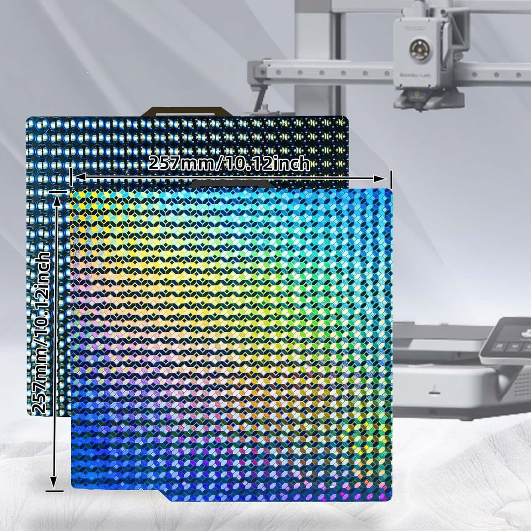 IdeaFormer Smooth Mosaic Ball+Diamond Ball PEA Spring Steel Build Plate, 257×257mm for Bambu Lab X1 X1C X1E P1P P1S A1