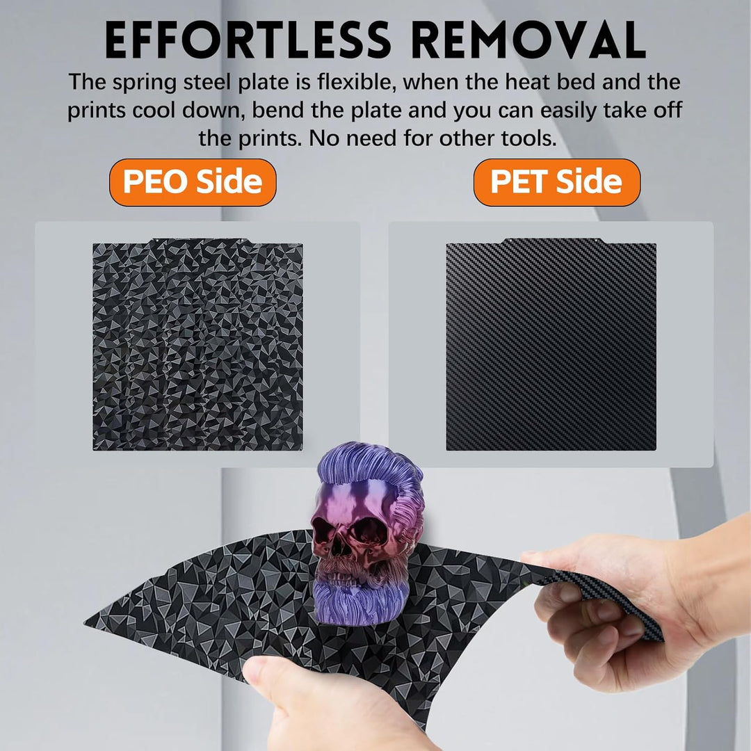 IdeaFormer Diamond PEO+Carbon Fiber PET Spring Steel Build Plate, 250x250mm for AnkerMake M5 for QIDI Q1 Pro